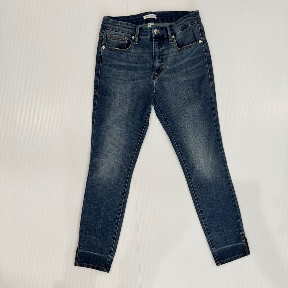 Good American Good Legs Jeans Womens 10/30 Blue High Rise Ankle Slit Skinny Crop - Picture 13 of 16